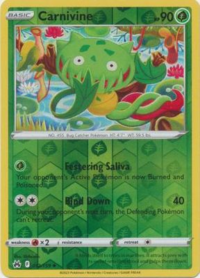 Carnivine - 012/159 - Uncommon Reverse Holo Crown Zenith Reverse Holo Singles