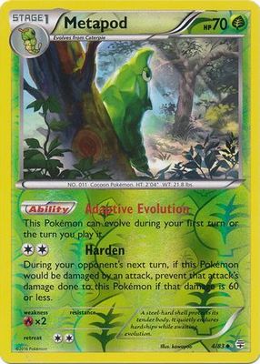 Metapod - 4/83 - Uncommon Reverse Holo Generations Reverse Holo Singles