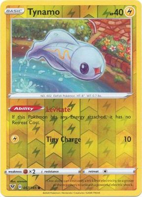 Tynamo - 057/185 - Common Reverse Holo Sword &amp; Shield: Vivid Voltage Reverse Holo Singles