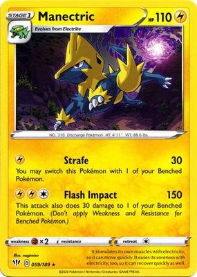 Manectric - 059/189 - Rare Sword &amp; Shield: Darkness Ablaze Singles