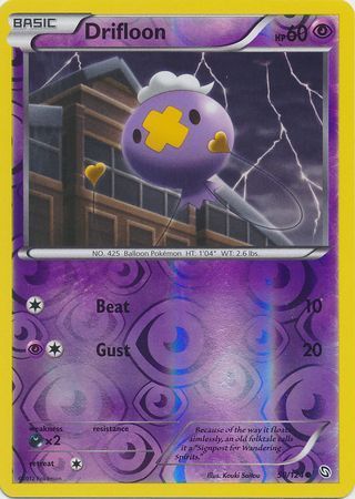 Drifloon - 50/124 - Common Reverse Holo Black &amp; White 6: Dragons Exalted Reverse Holo Singles