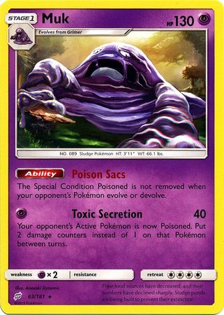Muk - 63/181 - Rare Sun &amp; Moon: Team Up Singles (Español)