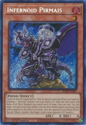 SH Infernoid Pirmais - BLTR-EN067 - Secret Rare 1st Edition Battles of Legend: Terminal Revenge 1st Edition Singles