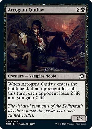 Arrogant Outlaw 084/277 Innistrad: Midnight Hunt Singles