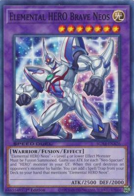 Elemental HERO Brave Neos - SGX4-ENA26 - Common 1st Edition Speed Duel GX: Midterm Destruction Singles