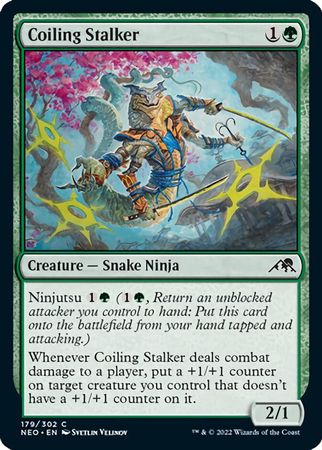 Coiling Stalker 179/302 Kamigawa Neon Dynasty Singles