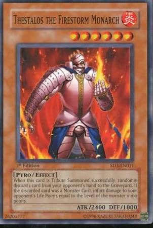 Thestalos Firestorm Monarch - SD3-EN011 - Common 1st Edition Structure Deck: Blaze of Destruction 1st Edition Singles