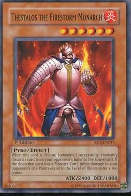 Thestalos Firestorm Monarch - SD3-EN011 - Common 1st Edition Structure Deck: Blaze of Destruction 1st Edition Singles