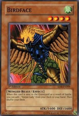Birdface - SD8-EN009 - Common 1st Edition Structure Deck: Lord of the Storm [SD8] 1st Edition Singles