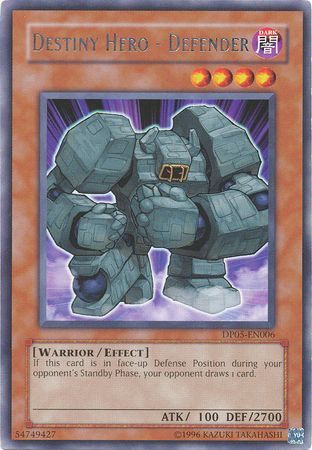 Destiny Hero - Defender - DP05-EN006 - Rare Unlimited Duelist Pack: Aster Phoenix Unlimited Singles