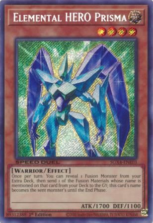 Elemental HERO Prisma - SGX4-ENE03 - Secret Rare 1st Edition Speed Duel GX: Midterm Destruction Singles