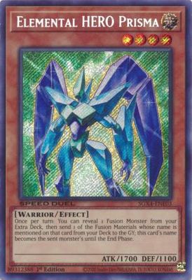 Elemental HERO Prisma - SGX4-ENE03 - Secret Rare 1st Edition Speed Duel GX: Midterm Destruction Singles
