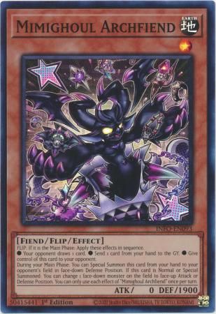 Mimighoul Archfiend - INFO-EN093 - Super Rare 1st Edition The Infinite Forbidden 1st Edition Singles