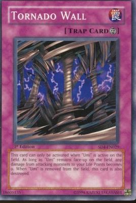 Tornado Wall - SD4-EN029 - Common 1st Edition Structure Deck: Fury from the Deep 1st Edition Singles