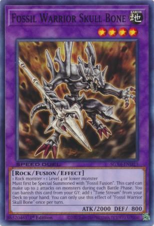 Fossil Warrior Skull Bone - SGX4-END23 - Common 1st Edition Speed Duel GX: Midterm Destruction Singles