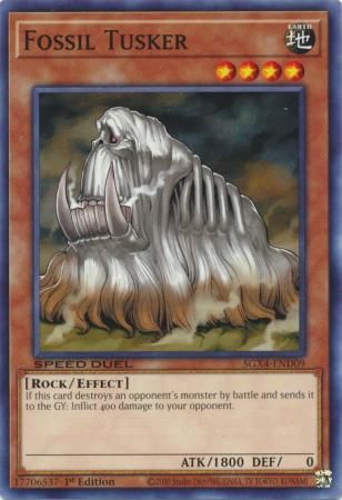 Fossil Tusker - SGX4-END09 - Common 1st Edition Speed Duel GX: Midterm Destruction Singles