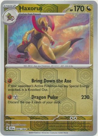 Haxorus - 046/064 - Reverse Holo Rare Shrouded Fable Reverse Holo Singles