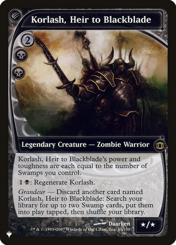 Korlash, Heir to Blackblade - The List Reprints (LIST) The List Reprints