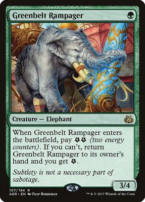 Greenbelt Rampager - Aether Revolt (AER) Aether Revolt