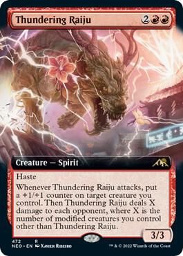 Thundering Raiju (Extended Art) - Kamigawa: Neon Dynasty (NEO) Kamigawa: Neon Dynasty Foil