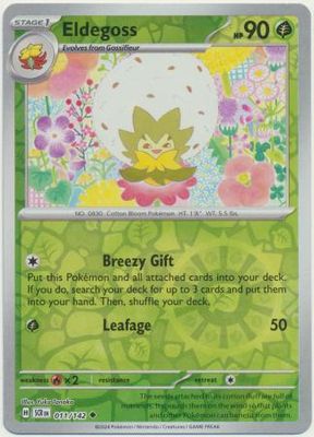 Eldegoss - 011/142 - Uncommon Reverse Holo Scarlet &amp; Violet: Stellar Crown Reverse Singles