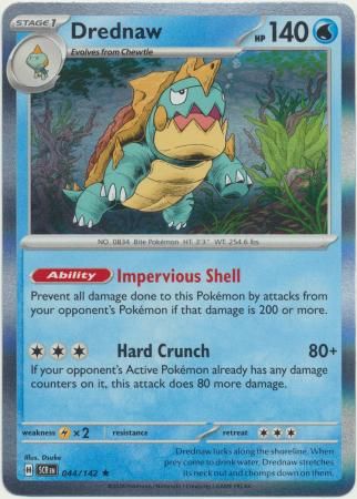 Drednaw - 044/142 - Holo Rare Scarlet &amp; Violet: Stellar Crown Singles