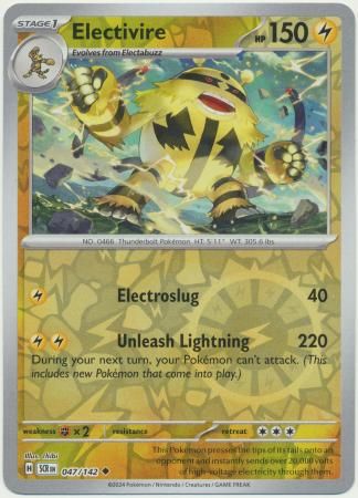 Electivire - 047/142 - Uncommon Reverse Holo Scarlet &amp; Violet: Stellar Crown Reverse Singles