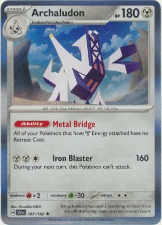 Archaludon - 107/142 - Holo Rare Scarlet &amp; Violet: Stellar Crown Singles