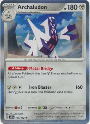 Archaludon - 107/142 - Holo Rare Scarlet &amp; Violet: Stellar Crown Singles