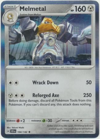 Melmetal - 104/142 - Holo Rare Scarlet &amp; Violet: Stellar Crown Singles