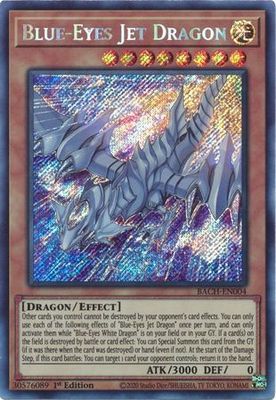 SJ Blue-Eyes Jet Dragon - BACH-EN004 - Secret Rare 1st Edition Battle of Chaos 1st Edition Singles