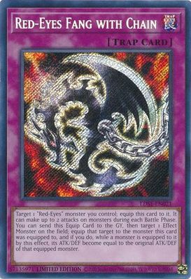 SJ Red-Eyes Fang with Chain - LDS1-EN021 - Secret Rare Limited Edition Legendary Duelists: Season 1 [LDS1] 1st Edition Singles