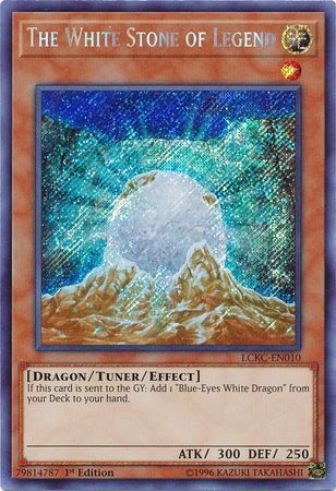 The White Stone of Legend - LCKC-EN010 - Secret Rare 1st Edition Legendary Collection Kaiba 1st Edition Singles