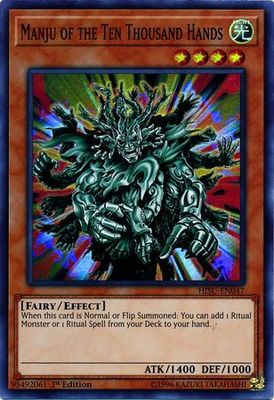 GA Manju of the Ten Thousand Hands - HISU-EN047 - Super Rare 1st Edition Hidden Summoners Singles