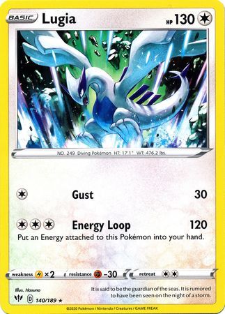 Lugia - 140/189 - Rare Sword &amp; Shield: Darkness Ablaze Singles