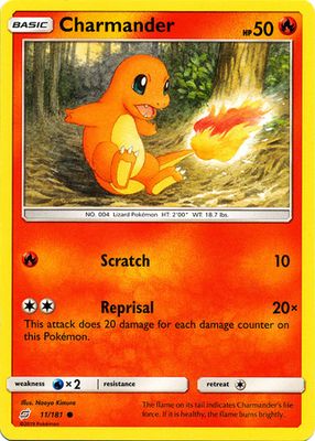 Charmander - 11/181 - Common Sun &amp; Moon: Team Up Singles