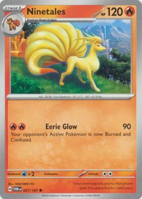 Ninetales - 027/167 - Common Scarlet and Violet: Twilight Masquerade Singles