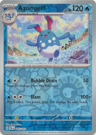 Azumarill - 045/193 - Uncommon Reverse Holo Scarlet &amp; Violet: Paldea Evolved Reverse Holo Singles