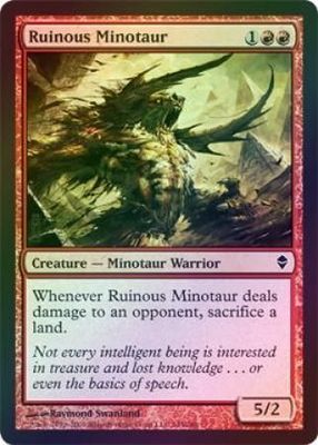 Ruinous Minotaur - Foil Zendikar Foil Singles