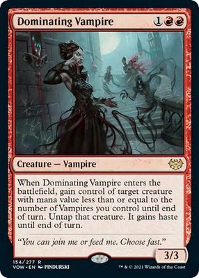 Dominating Vampire 154/277 Innistrad: Crimson Vow Singles(Español)