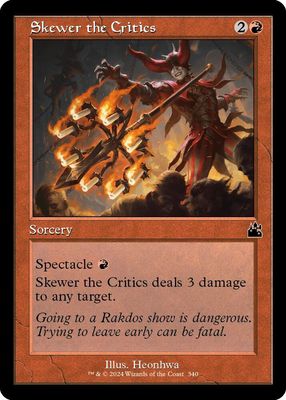 Skewer the Critics (Retro Frame) - Ravnica Remastered (RVR) Ravnica Remastered