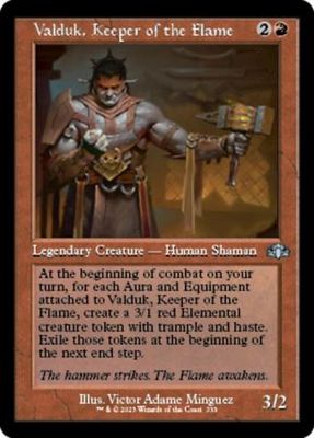Valduk, Keeper of the Flame (Retro Frame) 333 - Dominaria Remastered (DMR)