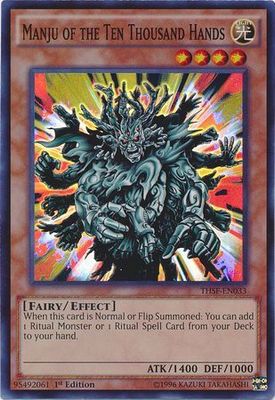 Manju of the Ten Thousand Hands - THSF-EN033 - Super Rare 1st Edition The Secret Forces (THSF) 1st Edition Singles