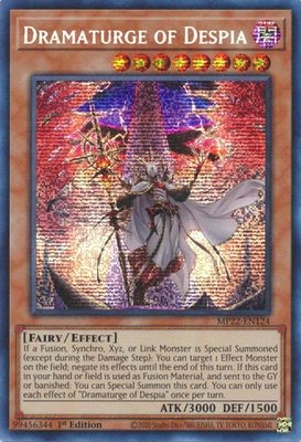 Dramaturge of Despia - MP22-EN124 - Prismatic Secret Rare 1st Edition 2022 Mega-Tin: Pharaoh&#39;s Gods 1st Edition Singles *Espanol*