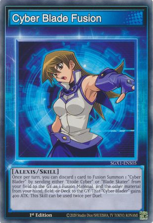 Cyber Blade Fusion - SGX1-ENS05 - Common 1st Edition Speed Duel GX Duel Academy Box Singles