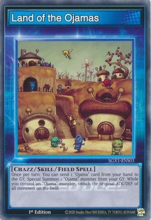 Land of the Ojamas - SGX1-ENS03 - Common 1st Edition Speed Duel GX Duel Academy Box Singles (espanol)