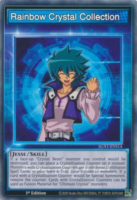 Rainbow Crystal Collection - SGX1-ENS14 - Common 1st Edition Speed Duel GX Duel Academy Box Singles (espanol)