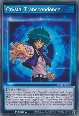 Crystal Transcendence - SGX1-ENS06 - Common 1st Edition Speed Duel GX Duel Academy Box Singles