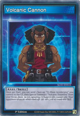 Volcanic Cannon - SGX1-ENS16 - Common 1st Edition Speed Duel GX Duel Academy Box Singles (espanol)