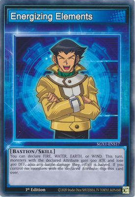 Energizing Elements - SGX1-ENS17 - Common 1st Edition Speed Duel GX Duel Academy Box Singles (espanol)